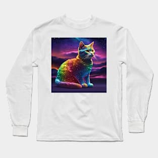 Glitter Cat Long Sleeve T-Shirt